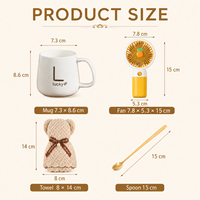 Coffret Cadeau d'Affaires : Panier Cadeau Spa avec Tasse en Céramique, Serviette Douce et Ventilateur Pratique pour Femmes – Idéal pour Événements et Cadeaux Promotionnels