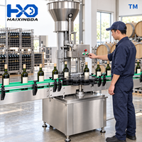 Machine automatique de mise en bouchon de bouteilles de vin avec alimentation en liège par presse pour bouteilles en verre, ligne d'équipement d'emballage et de scellage de liège pour vin rouge