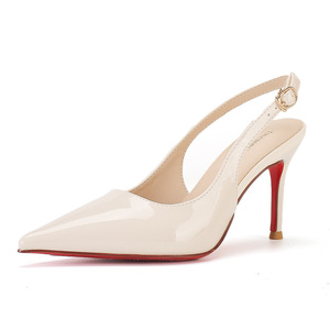 Zapatos de Tacón Alto 8555B con Tira Trasera, Punta Puntiaguda, Tacón de Aguja de 5cm-8cm, Color Sólido, Tendencia de Moda, Detalle de Hebilla, Elegantes para Oficina - Product Image 5