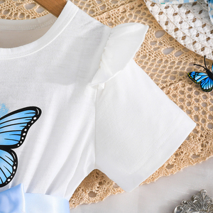 Elegante Vestido Floral para Niñas de 4 a 8 Años, Hermoso Vestido con Flores, Mangas Cortas, Lindo Lazo, Ropa de Fiesta para Niños, Bebé - Product Image 4