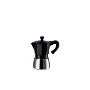 Cafetière à induction en aluminium noir de 6 tasses pour utilisation sur cuisinière - Product Image 1