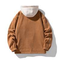 Blouson Bomber en Velours Côtelé pour Homme Automne/Hiver Coupe Ample Rembourré Épais Fermeture Éclair Respirant Vêtement d'Extérieur Streetwear