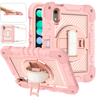 Étui pour tablette avec support rotatif, coque de protection antichoc, protection intégrale durable pour l'école et la salle de classe pour iPad mini 8