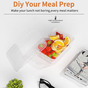 Microwave Safe Takeaway Plastic Meal Prep Food <b>Container</b> With Lid - Product Image 5