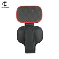 Penjepit Kacamata T-carbon Sun Visor untuk Mobil, Klip Kacamata Serat Karbon, Aksesoris Gesper Kacamata
