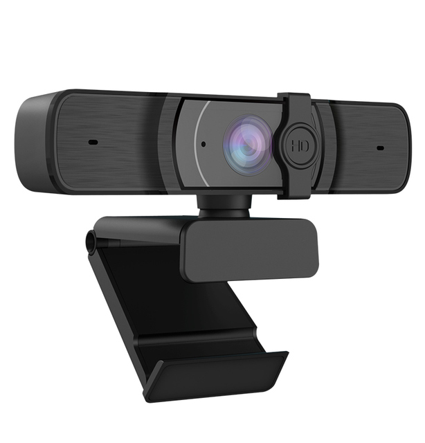 Wide-Angle HD 1080P Webcam with 360-Degree Flexible Adjustment Conference Camera and Built-In Microphone