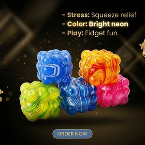 Juguetes Blandos de Malta con Forma de Bola de Uva Marmoleada al por Mayor, Juguetes Antiestrés de TPR, Juguetes Sensoriales para Niños, Recuerdos para Fiestas Infantiles - Product Image 1