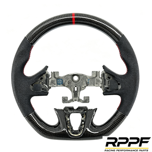 Volant sport en fibre de carbone brillant à fond plat, design populaire Rppf pour Renault Megane 3 3RS Clio4 <span class=keywords><strong>Rs</strong></span> - Product Image 1