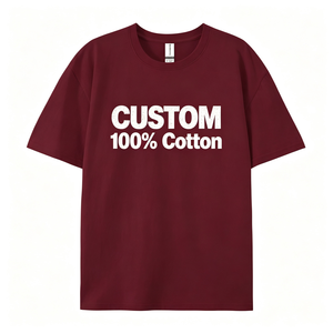 T-shirt pour homme à col rond, coupe ajustée, 100% coton, doux et confortable, 250 g/m², impression sérigraphique pour un style vintage, directement de l'usine - Product Image 1