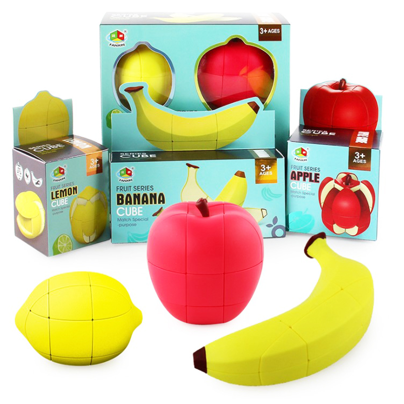1:1 Simulation Apple Banana Lemon Smooth Puzzle Magic Cube