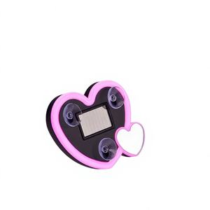 Nouvelles lumières d'ambiance LED solaires en forme de cœur pour voiture - Lumières décoratives néon multicolores 6V 2W pour la décoration intérieure - Product Image 3