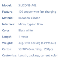 Cable de Datos USB Tipo C con Carcasa de Silicona Trenzada, Cable de Carga Rápida de 3A, Micro para Teléfono Móvil, Cable Tipo C para Teléfono