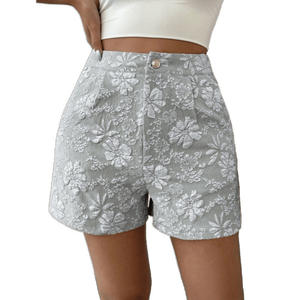 กางเกงขาสั้นปักลายดอกไม้สีบริสุทธิ์ลำลองฤดูร้อนขายาวของผู้หญิงเก้าจุดเจ็ดจุดห้าจุด - Product Image 5