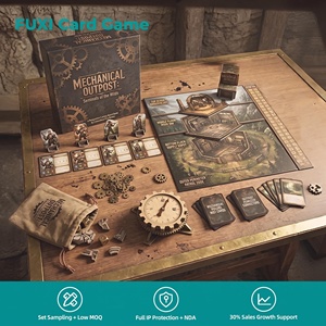 Mechanical Outpost Table Game Strategy <b>Set</b> with Cards Tokens Gear Components for Family Fun and Educational Play - Product Image 1