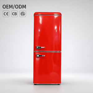 Refrigerador Combinado Retro Pequeño para Cocina de 128L, Ahorro de Energía y Bajo Ruido, Suministro de Fábrica - Product Image 1