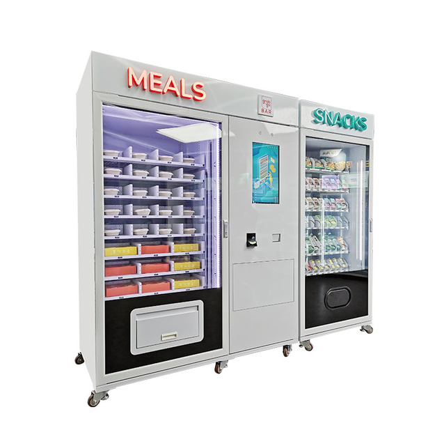 Combo Vending Machine Pre Meals Food Snacks Hot Meal Vending Machine with Microwave