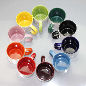 Vente en gros de mugs en céramique personnalisés avec logo, vierges, pour sublimation, 11 oz, avec poignée et bordure - Product Image 1