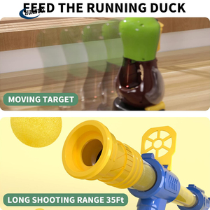 Pistola de juguete para niños, objetivo móvil de espuma con <span class=keywords><strong>2</strong></span> pistolas, juego de competición interactivo, regalo para niños y niñas, pistola de tiro de pato - Product Image 2