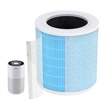 AIRROMI A2001 Filter Karbon Aktif 3-in-1 Efisiensi Tinggi untuk Menghilangkan Asap Kebakaran Hutan 99,97% Partikel 0,3 Mikron 1 Paket