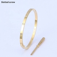 Bracelets LOVE de luxe pour créateurs de bijoux, version fine, en acier inoxydable, avec tournevis, pour amoureux
