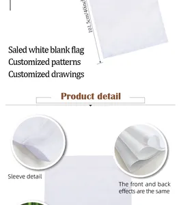 12 × 18 Zoll individuelles Design Polyester doppelseitiger Sublimations-Ausblendstoff blanke Gartenflagge