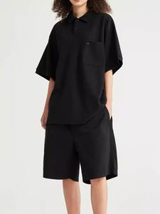 240g Pearl Ground <span class=keywords><strong>Polo</strong></span> Shirt Hombres Primavera y verano Nueva marca de moda Street Loose manga corta Hombres - Product Image 2