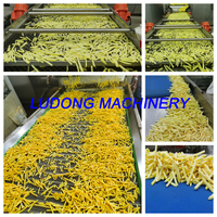 1-3Ton/H Automatische Chips Machine Stoom Peeling Hydro Snijden Frietjes Bevroren Frietjes Productielijn