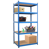 Rayonnage Métallique Sans Boulons, Étagères de Rangement Industrielles Réglables pour Entrepôt, Maison, Garage, Cadre à 4 ou 5 Niveaux