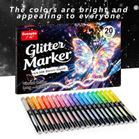 Stylos à paillettes DIY, marqueurs de peinture, stylos à peinture acrylique à dégradé de couleurs, marqueurs d'art à paillettes métalliques multicolores