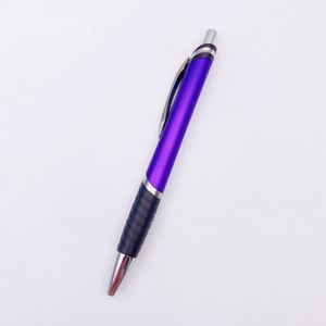 Two Tone Plastic Click Ballpoint <b>Pen</b> With Dotted Rubber Anti Slip Grip 9 Vibrant Colors <b>Retractable</b> Advertising Signature <b>Pen</b> - Product Image 5