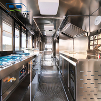 Onlywe Remorque alimentaire personnalisée entièrement équipée, café, crème glacée, restaurant, pizza, remorque alimentaire mobile, camion alimentaire avec cuisine complète