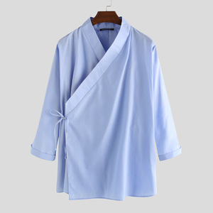 <span class=keywords><strong>Camicia</strong></span> da <span class=keywords><strong>uomo</strong></span> stile cinese tinta unita <span class=keywords><strong>camicia</strong></span> da <span class=keywords><strong>uomo</strong></span> retrò Hanfu elegante Camisa retrò <span class=keywords><strong>camicia</strong></span> di <span class=keywords><strong>pizzo</strong></span> - Product Image 2
