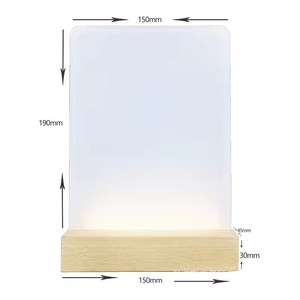 <span class=keywords><strong>Cadre</strong></span> Photo en Acrylique Lumineux LED Vierge à Sublimer avec Base en Bois pour la Fête des Mères, les Mariages et la Décoration Intérieure - Product Image 4