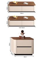 Ensemble meuble TV et table basse modernes pour salon et chambre à coucher, plateforme de rangement domestique, design de luxe léger