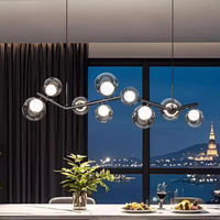 Lustre Minimaliste en Fer Magique Italien pour Salle à Manger Salon Chambre à Coucher Installation Facile Lampes Suspendues pour Bar Chambre Principale