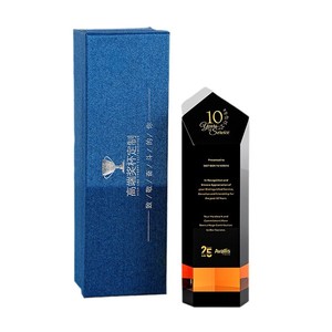 Trofeo de Cristal Personalizado Pinming Nuohao, Diseño Abstracto Negro, Premios Empresariales, Recuerdos de Conferencia con Impresión de Logotipo - Product Image 5