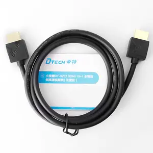 DTECH Ouro Preço de Fábrica Micro Plana 0.5m 1m 1.5m 2m TV Mini HDMI para HDMI 2.0 3D 4k Cabo de Vídeo HD para TV