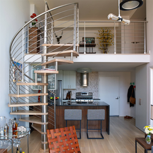 Dimensioni della scala a spirale DAIYA con scale a spirale nere - Product Image 6