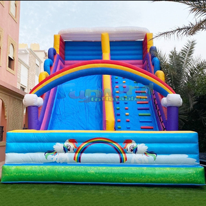 Mega rainbow unicorn inflatable <b>slide</b> for party commercial bounce house kids jumping castle tobogan hinchable - Product Image 3