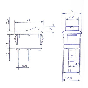 Interruptor de inmersión de 2 polos para generador de vibración, interruptor de seguridad para soldador, uso industrial en plástico, 30V, interruptor de barco de 4 pines - Product Image 1