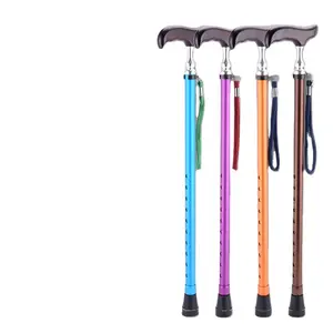새로운 디자인 대나무 지팡이 장애인 목발 판촉 건강 관리 제품 알루미늄 신축식 지팡이