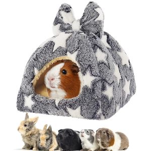 Casa para Cobayas y Cama Cálida de Invierno para Conejos, Cama Antideslizante para Animales Pequeños, para Conejos Enanos/Chinchillas - Product Image 1