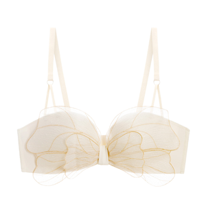 Japanese Sexy Ladies Underwear Set Factory Direct Upper Thin Bottom Thick <strong>Bra</strong> with <strong>No</strong> Steel Ring Wire-Free Breathable - Product Image 1