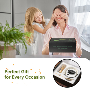 Juego de Té Matcha Tradicional Japonés de 7 Piezas, con Tazón de Cerámica, Batidor de Bambú, Cuchara para Té, Porcelana Negra - Product Image 3