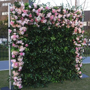 High Quality Floral <b>Flower</b> <b>Wall</b> 5D Stereo Panel Greenery Mix Backdrop For Wedding Stage Photo Decor - Product Image 1