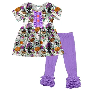 Print on demand Children Casual 6 Years Old Girls Stylish HalloweenTrendy Toddler Outfits Clothing And Kids Baby Clothes