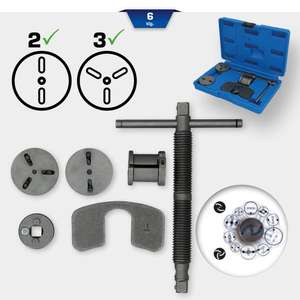 BRILLIANT TOOLS - BT701150 Kit d'outils de rembobinage d'étrier de frein réglable (5 pièces) -EAN 4042146781623 FREINS ET ROUES - Product Image 2