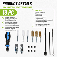 Kit d'outils de nettoyage de sièges d'injecteurs diesel, ensemble de brosses de nettoyage de trous d'injecteurs, outils de réparation automobile pour l'élimination du carbone des buses et des tiges, outils de garage