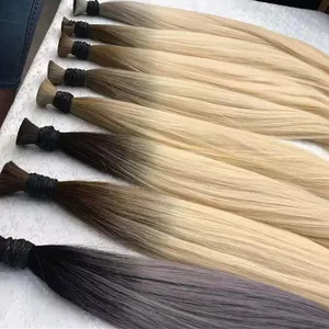 Pferdes chwanz Haar verlängerungen Braid Cabelo Humano brasilia nische indische Vietnam ita natürliche jungfräuliche rohe menschliche Hiar Bulk Bundles