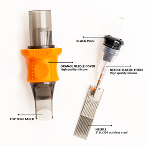 ตลับหมึกสีส้ม16ชิ้น/กล่องแบบใช้แล้วทิ้ง316มีเมมเบรนแม็กนัมสแตนเลสเข็มสักแบบถาวรสำหรับศิลปะบนร่างกาย - Product Image 6